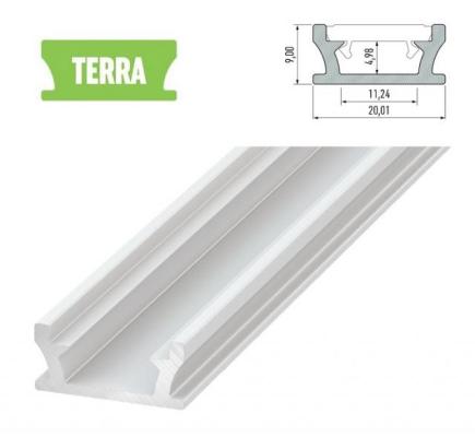 Hliníkový profil LUMINES TERRA 2m pro LED pásky, bílý lakovaný